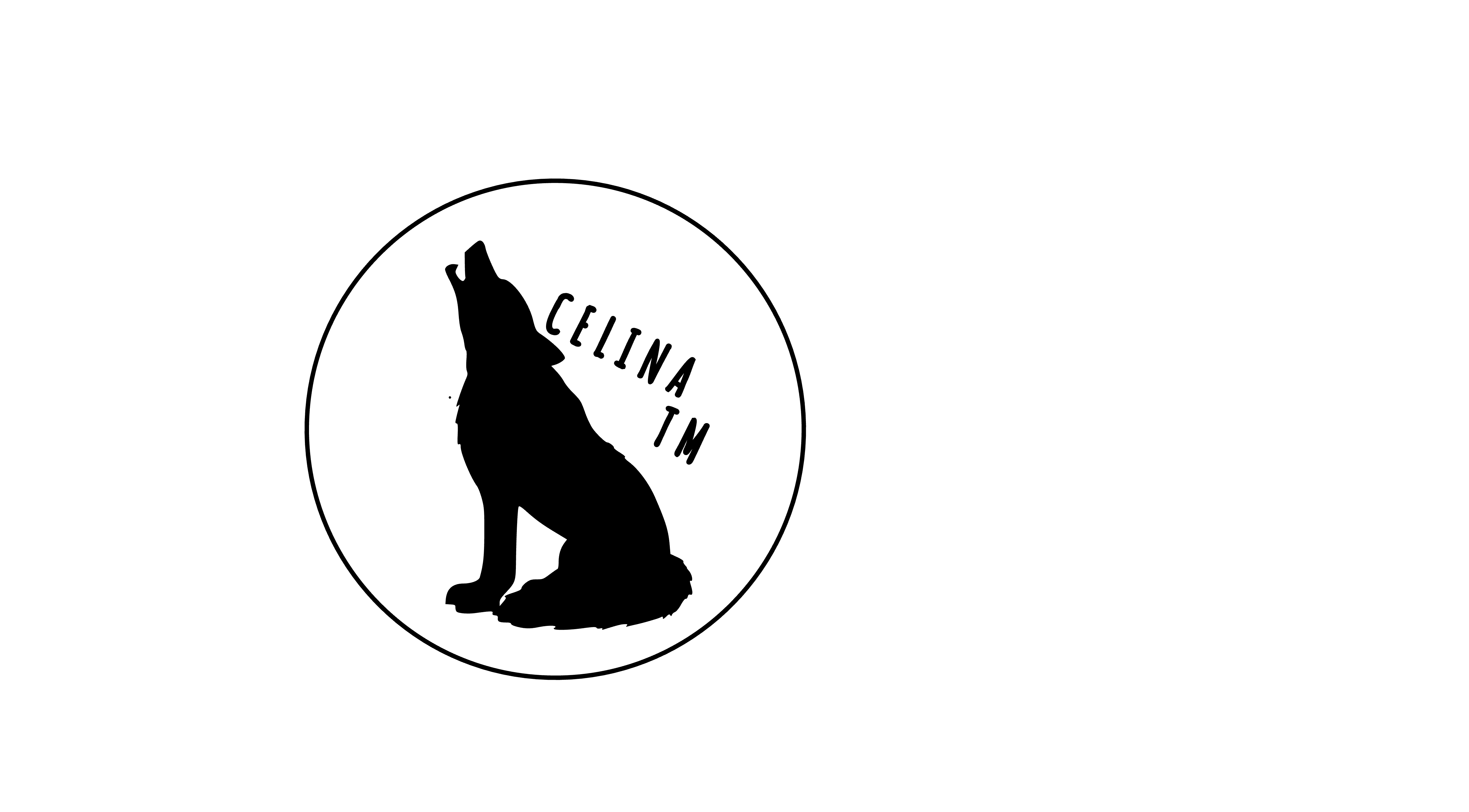 Celina TM logo with wolf